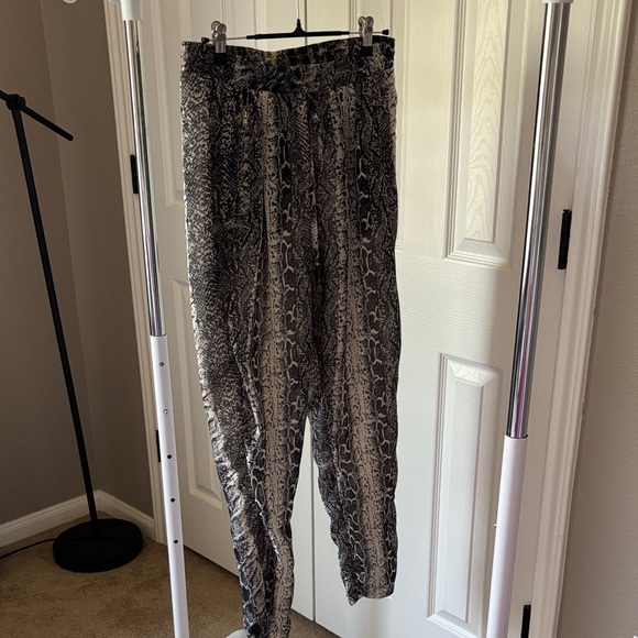 Tobi Black and Gray Snakeskin Joggers - Picture 1 of 6